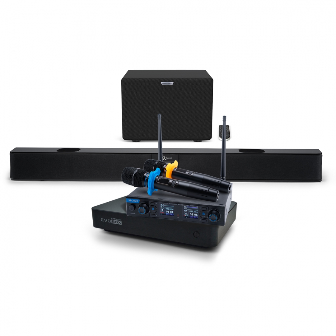 Hi-End караоке-система EVOBOX Premium + EvoSoundBar (саундбар с караоке) в Кущевской