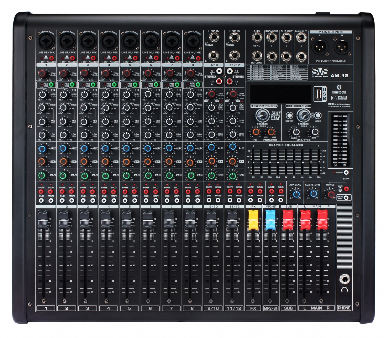 SVS Audiotechnik mixers AM-12 Микшерный пульт аналоговый, 12-канальный в Кущевской