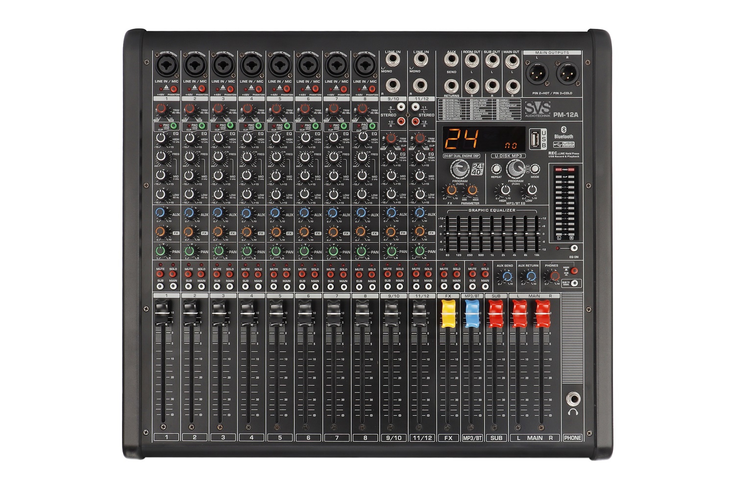 SVS Audiotechnik mixers PM-12A Активный аналоговый микшерный пульт, 12-канальный в Кущевской